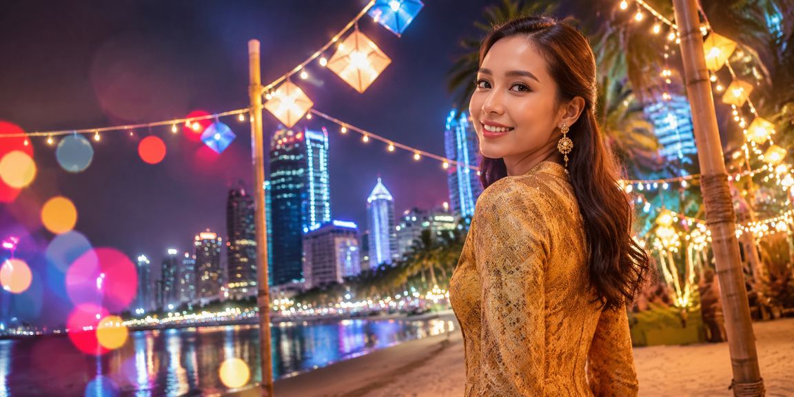 Suasana perayaan Hari Raya di Petaling Jaya dengan tawaran bonus eksklusif ana4488 untuk ahli baharu